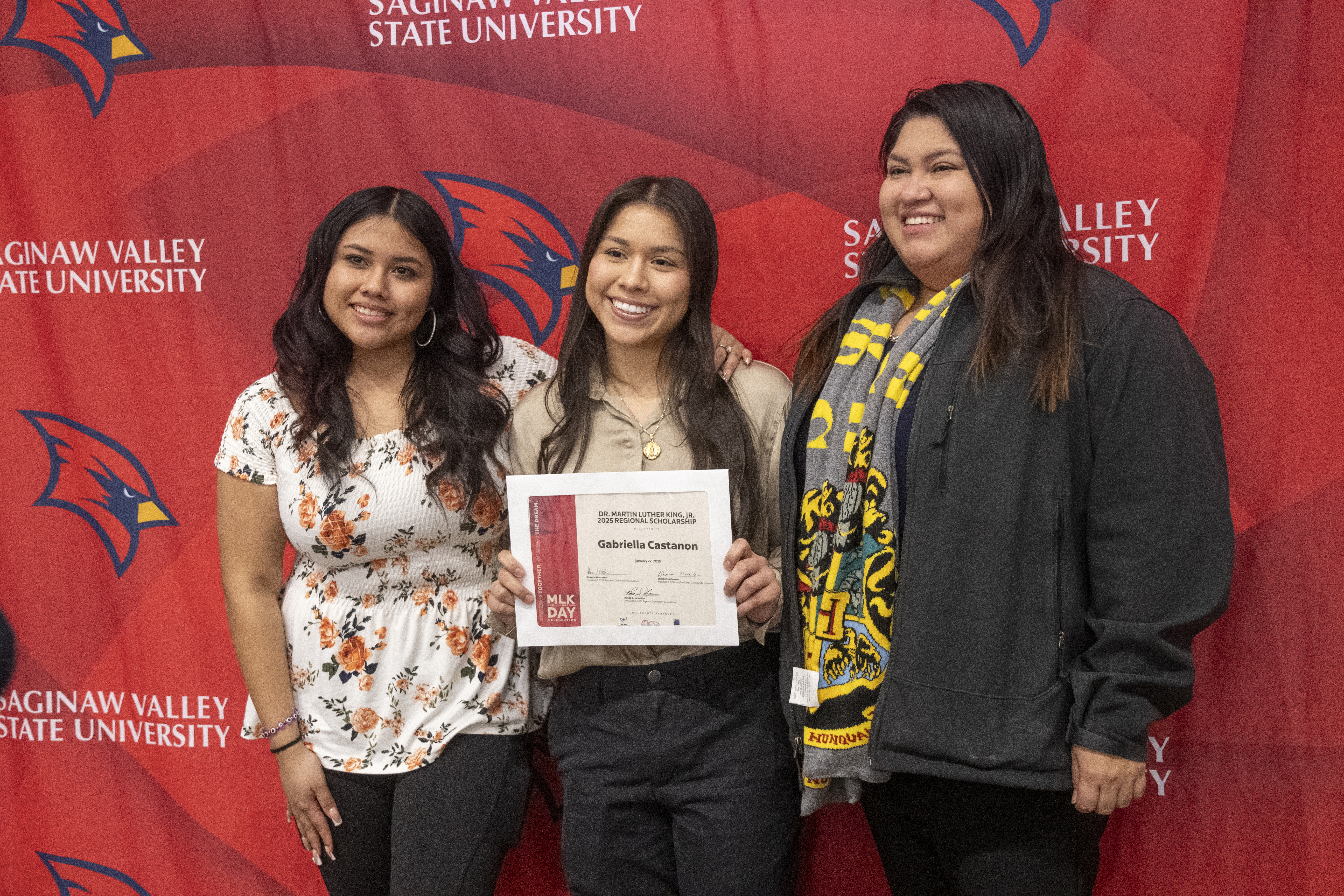 Scholarship Recipient Taking Photo